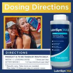 Serving glass showing Lubrisyn HA with MSM liquid for easy ingestion.