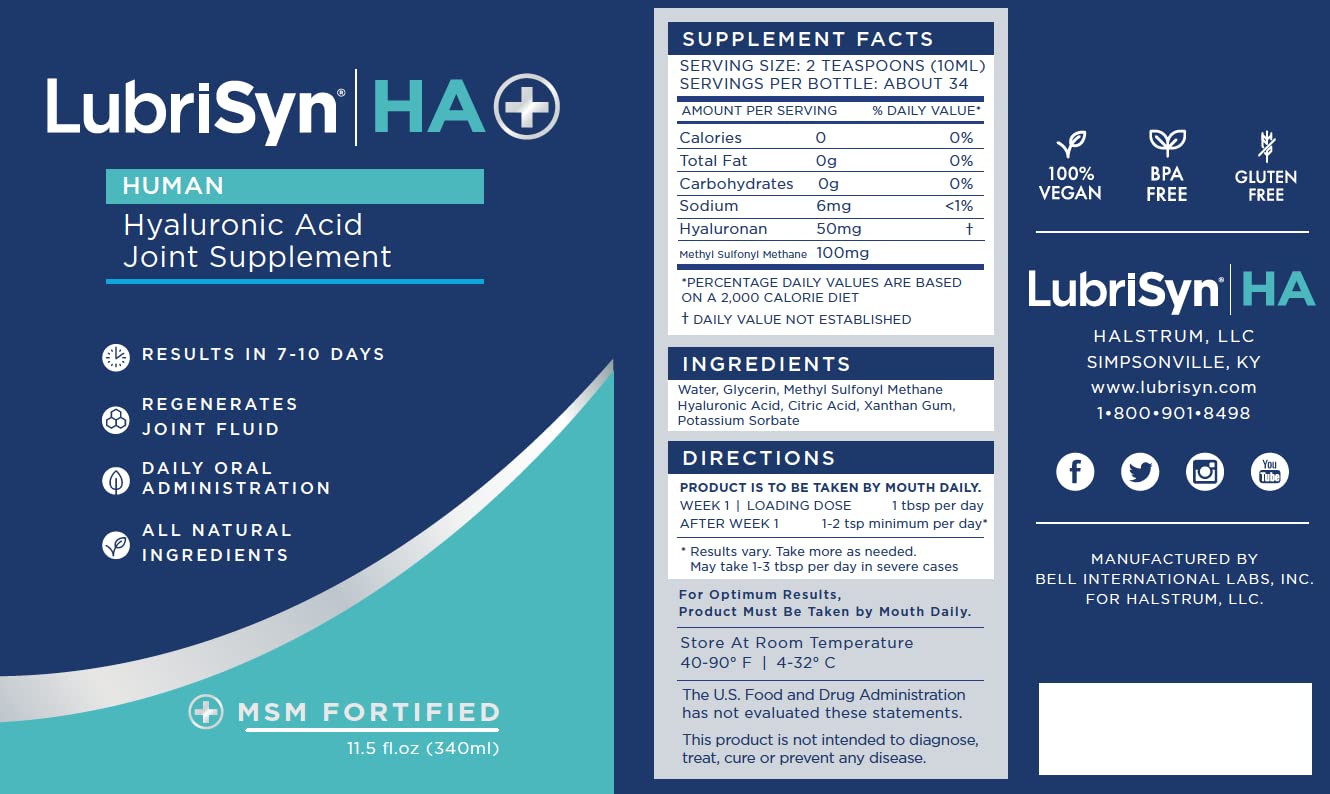 LubriSyn hyaluronic acid liquid pour spout enables easy daily dosing.