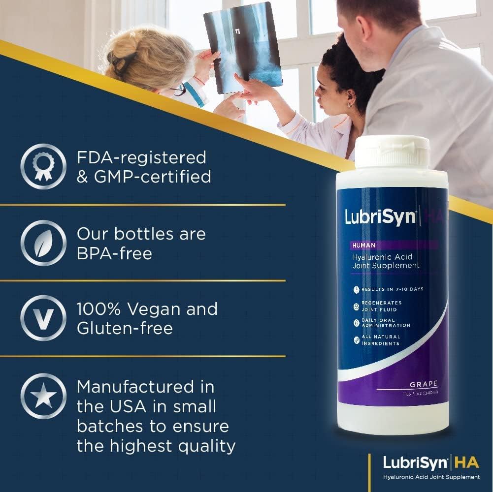 LubriSynHA premium high-molecular-weight HA focuses on joint support.