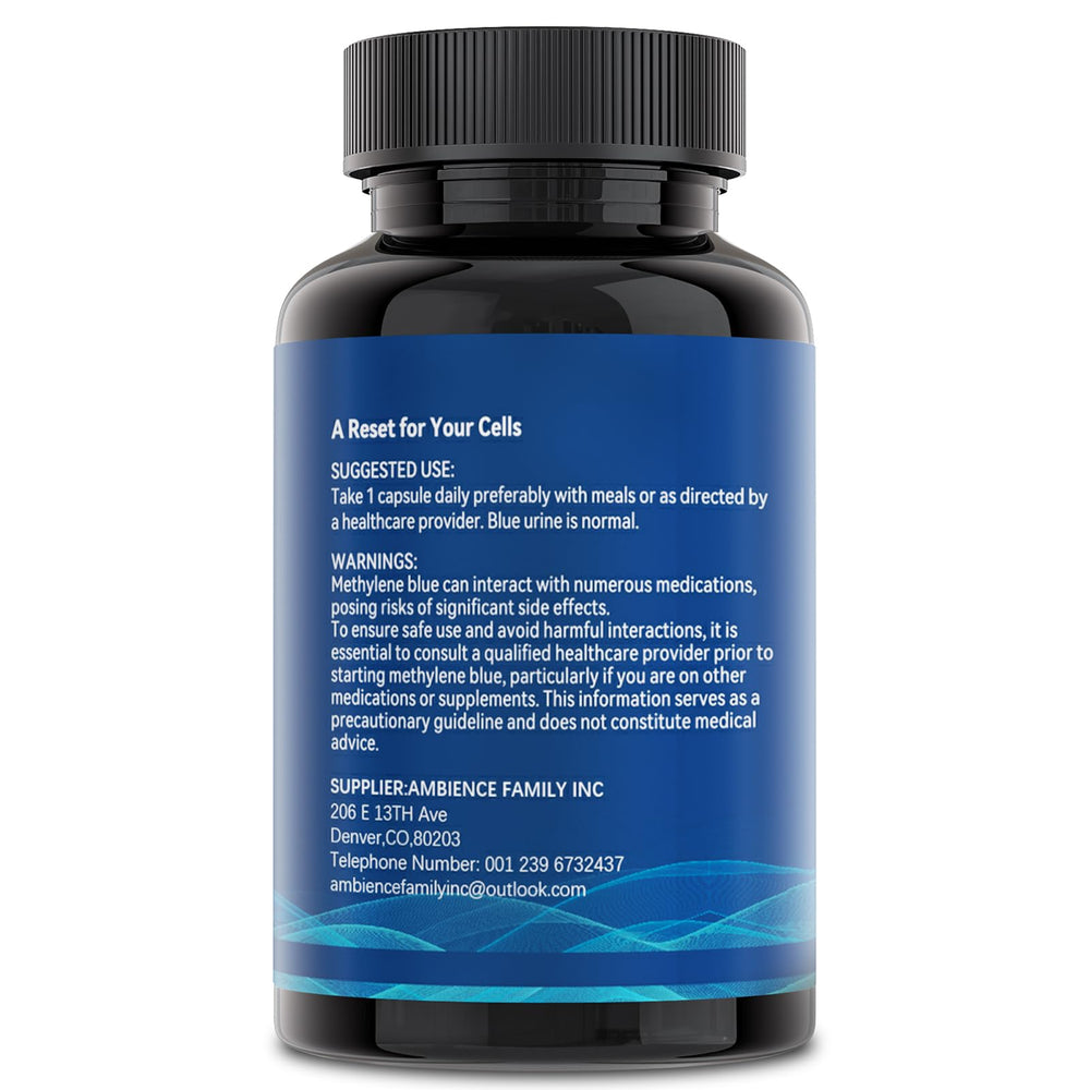 Lucemed Methylene Blue easy-to-take capsule ready for daily routine