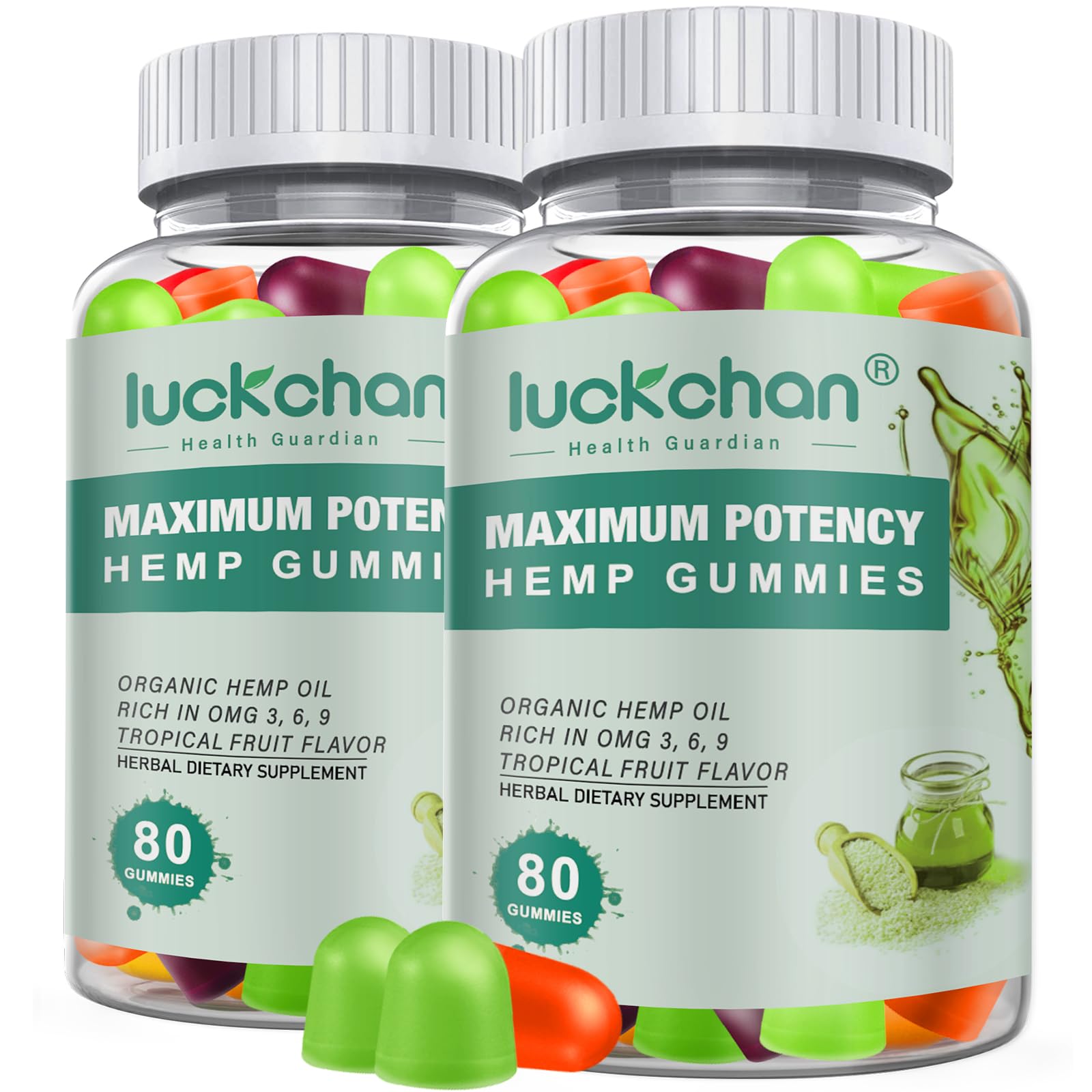 LUCKCHAN bear-shaped hemp gummies for restful sleep with natural flavor