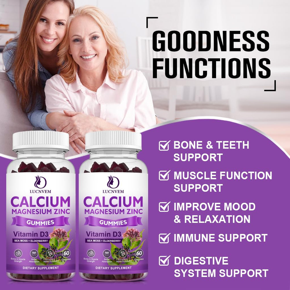 LUCNVEM sea moss and vitamin D3 added to boost calcium absorption.