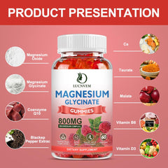 LUCNVEM raspberry-flavored gummies on counter suggest daily routine.