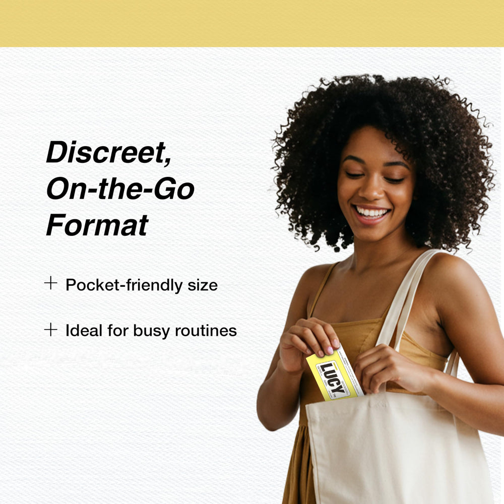 Lucy 4mg 90-piece sleeves emphasize easy stocking up.