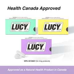 Lucy 4mg high-quality ingredients signaling premium nicotine gum.