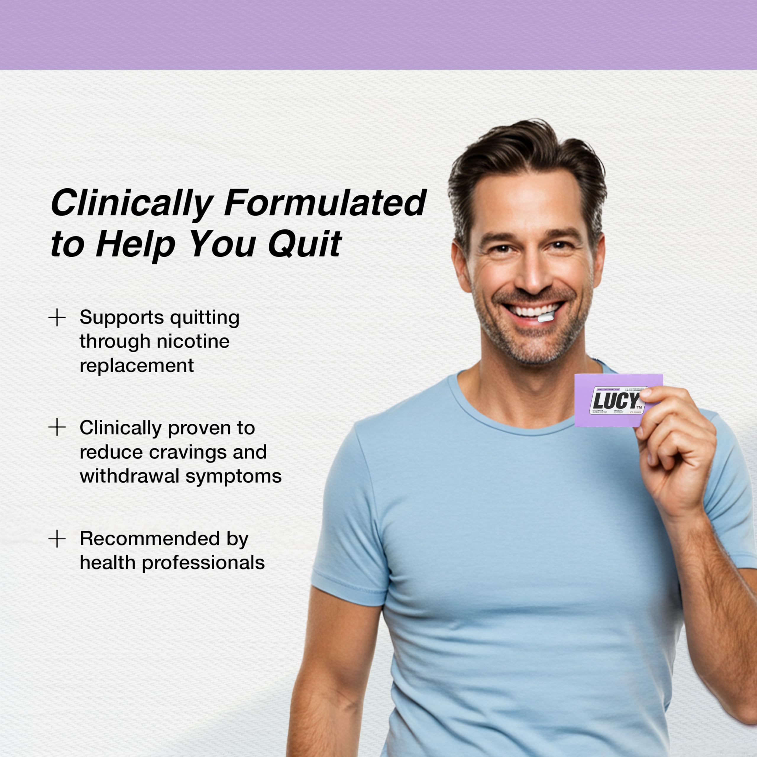 LUCY Berry Citrus blister pack highlighting easy access during cravings.