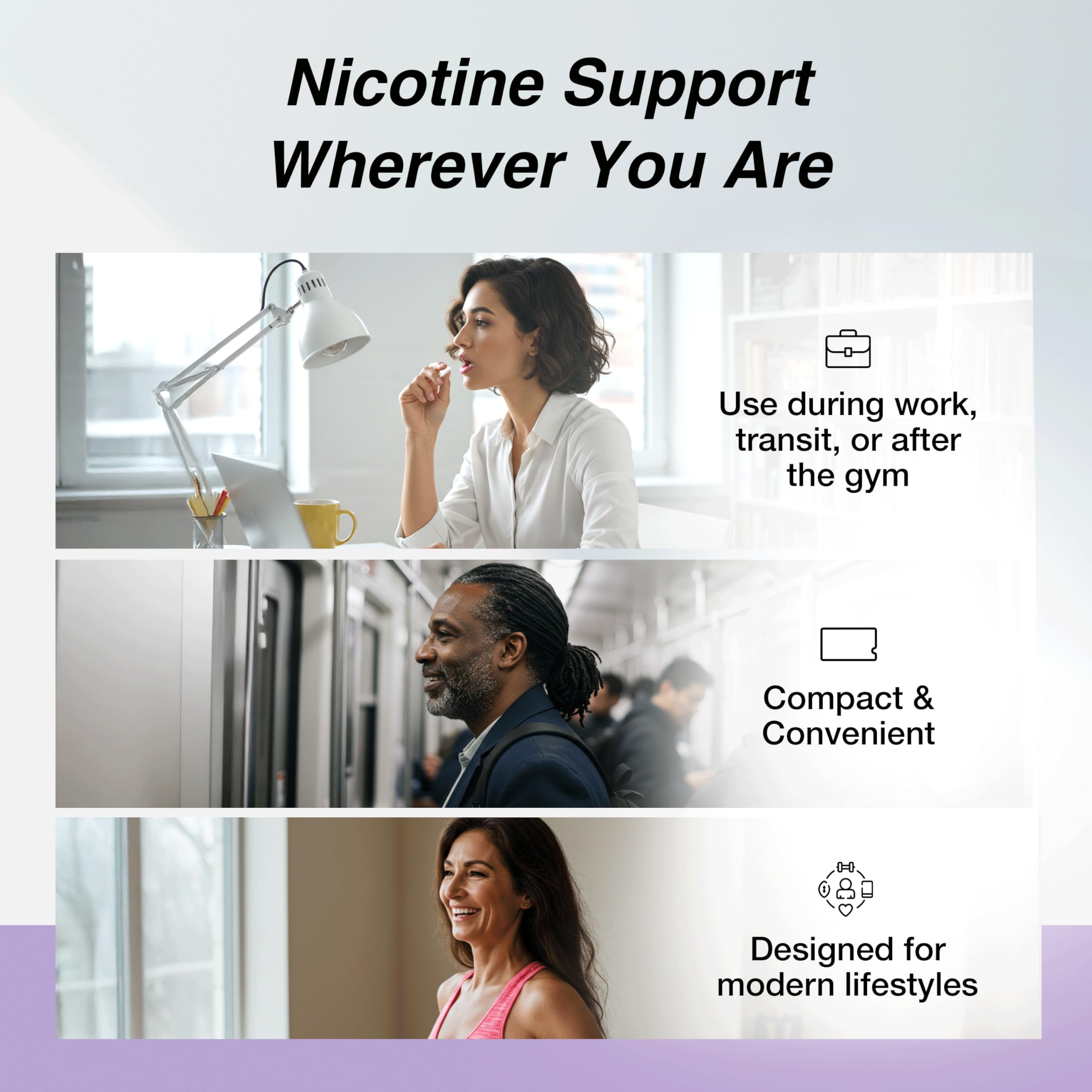 Lucy Nicotine Gum Berry Citrus bottle open showing supply