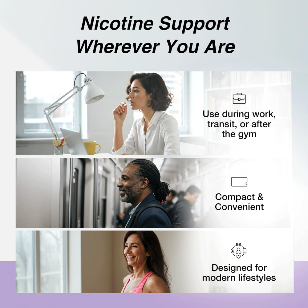 Lucy Nicotine Gum Berry Citrus bottle open showing supply
