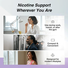 Lucy Nicotine Gum Berry Citrus bottle open showing supply