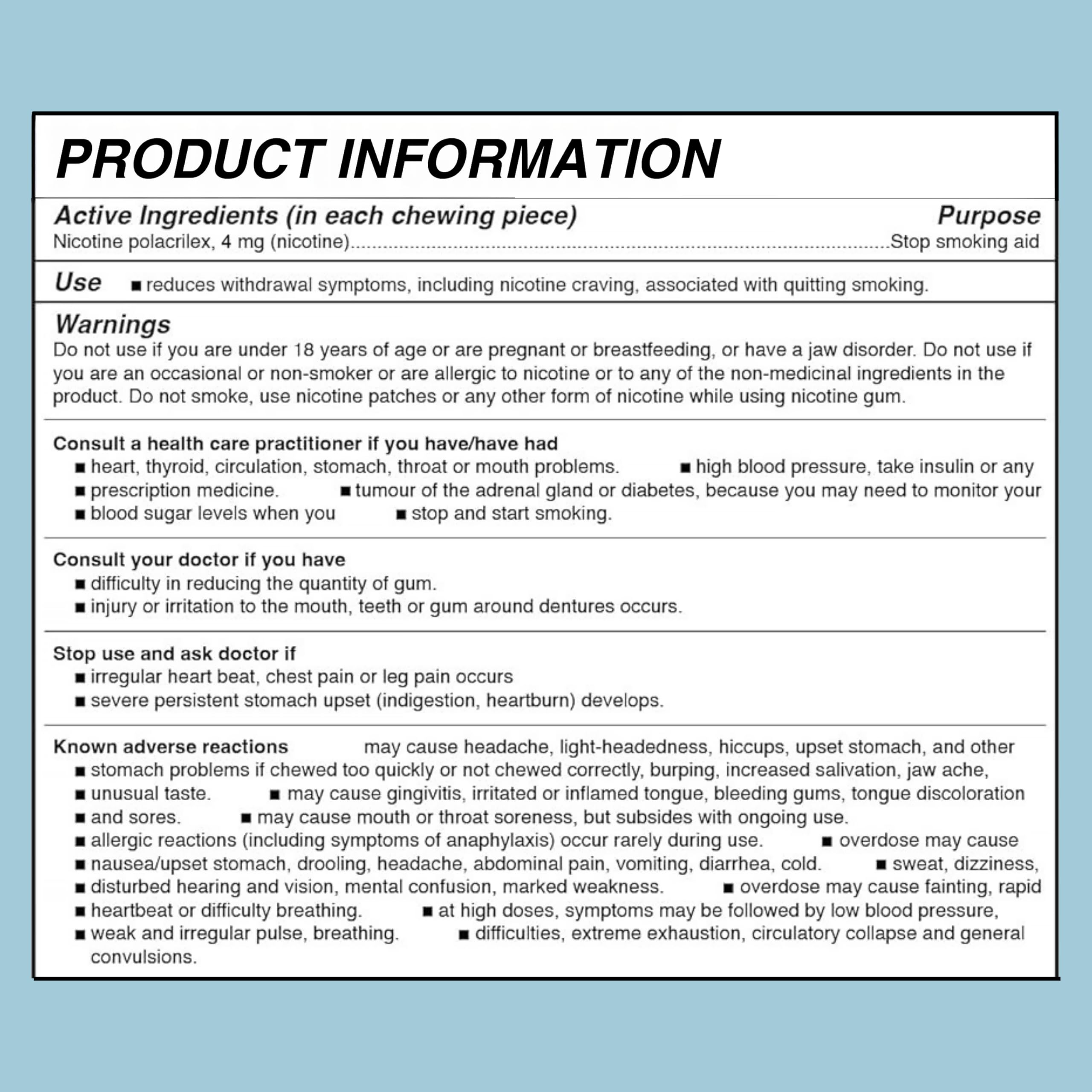 Lucy Nicotine Gum wintergreen flavor scent enhances sensory chewing experience.