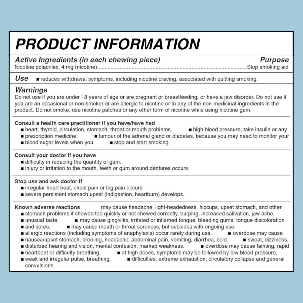 Lucy Nicotine Gum wintergreen flavor scent enhances sensory chewing experience.