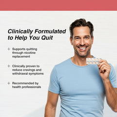 Lucy NRT gum packaging close-up highlighting fruit flavor and portability for quitting on the go