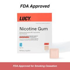 LUCY NRT fruit gum pack 100 count travel friendly quit aid