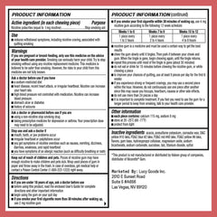 LUCY NRT fruit gum portion ready to use during cravings