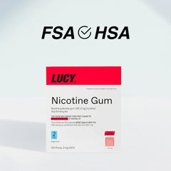 Lucy NRT Cinnamon gum on shelf brand display