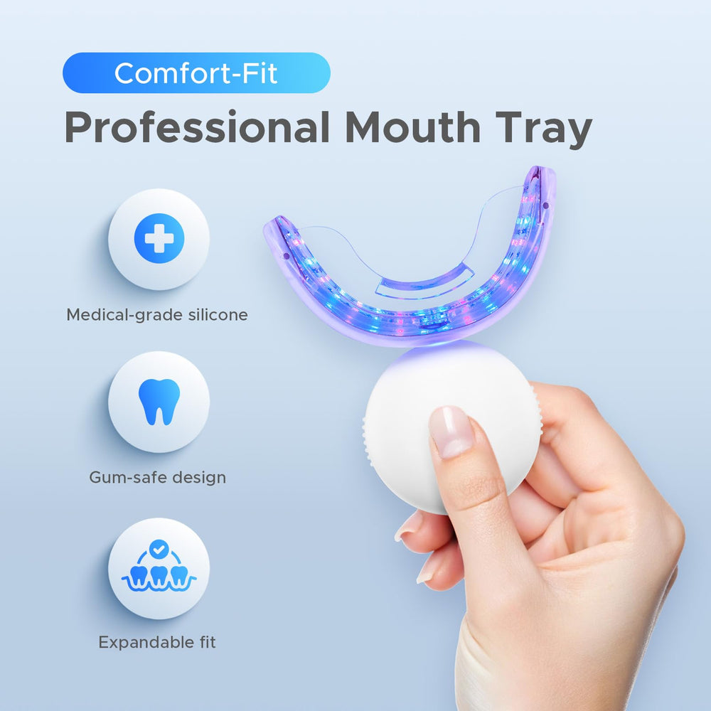 Luelli blue desensitizing gel with 4% potassium nitrate eases whitening sensitivity.