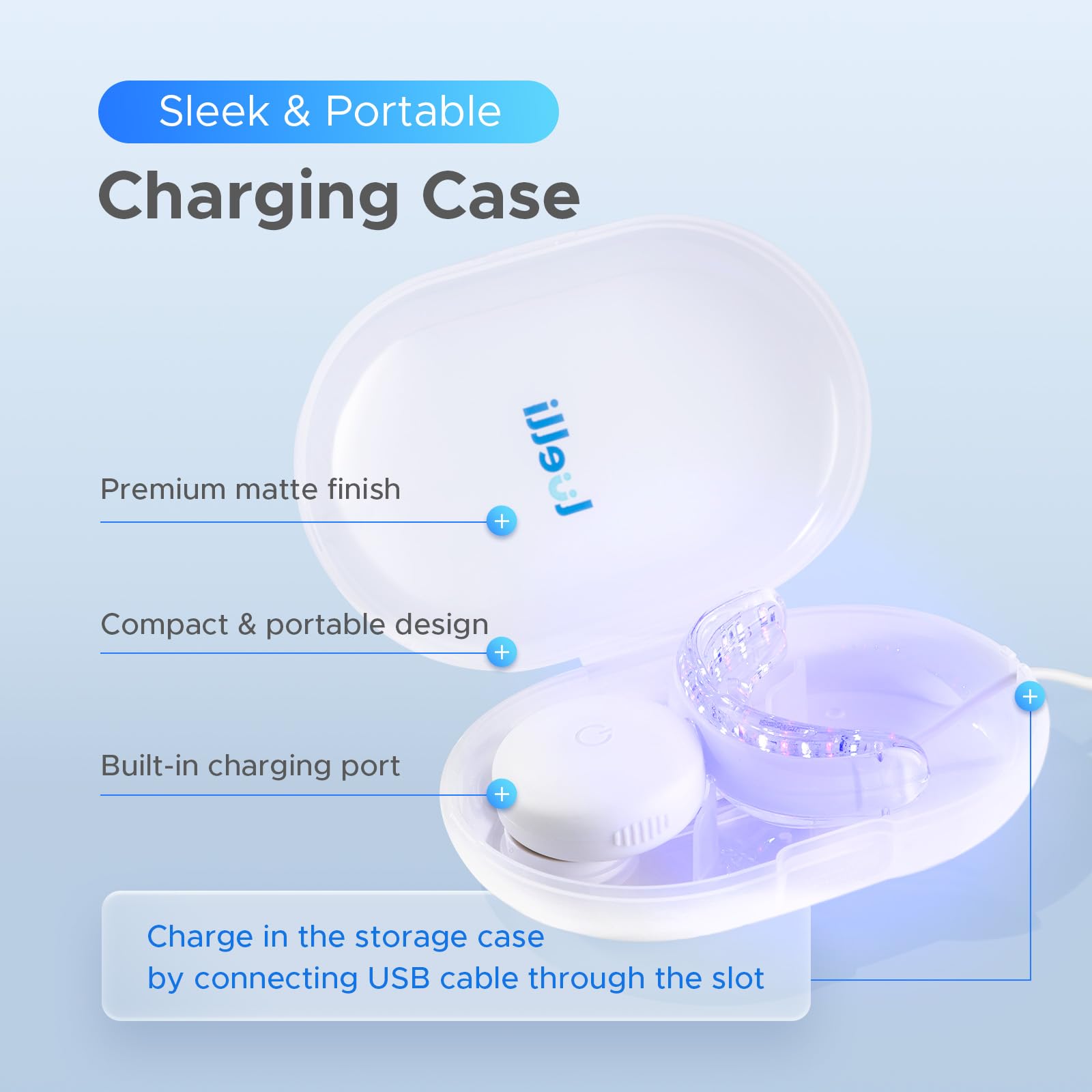Luelli travel-friendly kit fits easily in luggage for whitening on the go.
