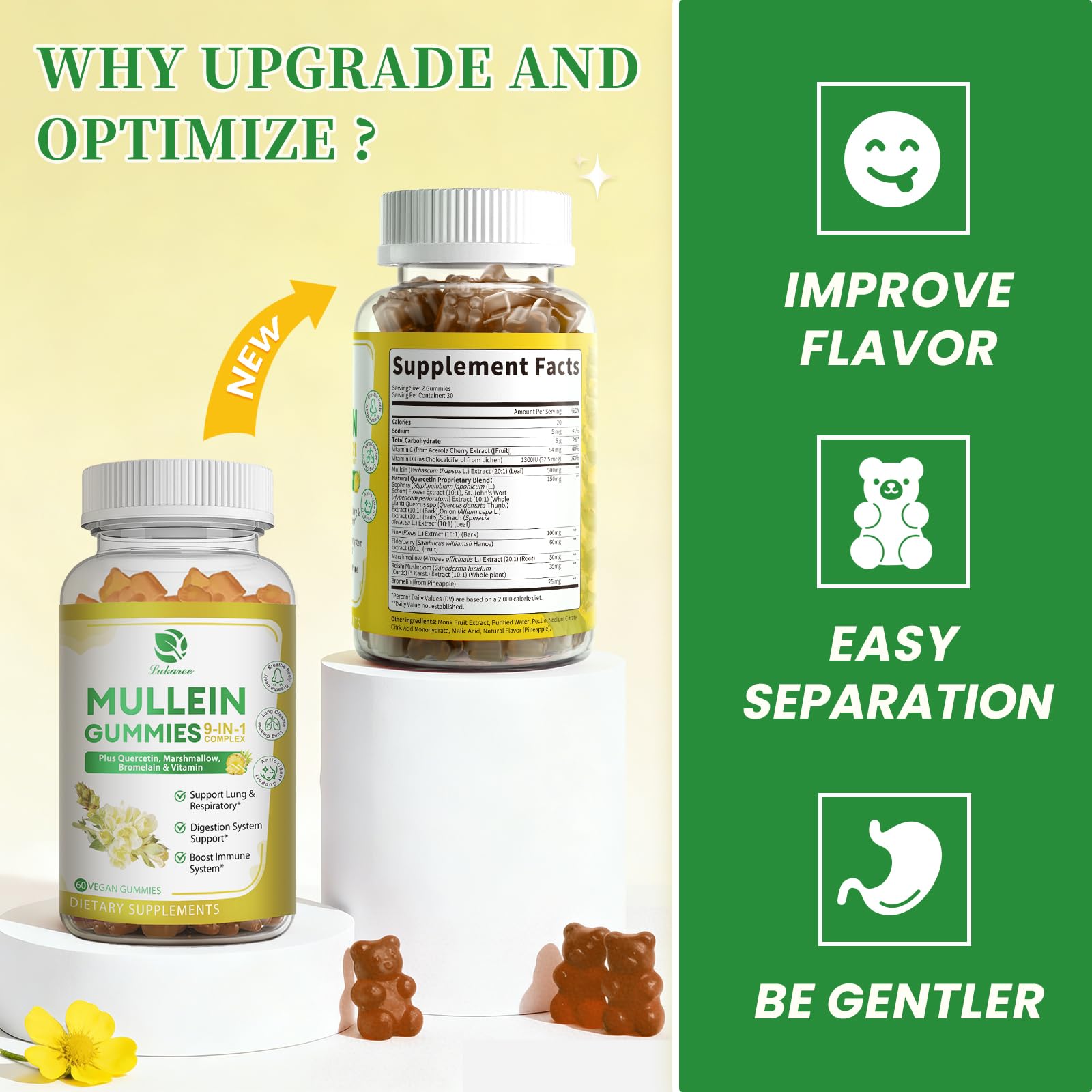 Lukaree vegan-friendly packaging emphasizing plant-based formula