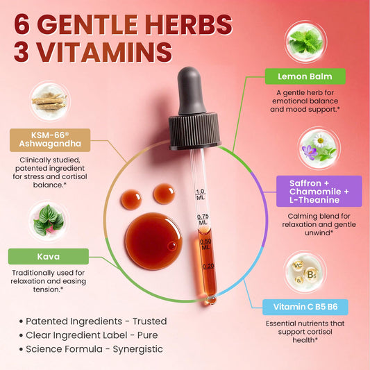 Lukaree cortisol drops bottle close up with label visible