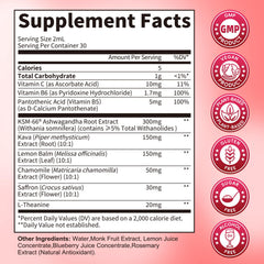 Lukaree cortisol drops with KSM-66 Ashwagandha shown on label