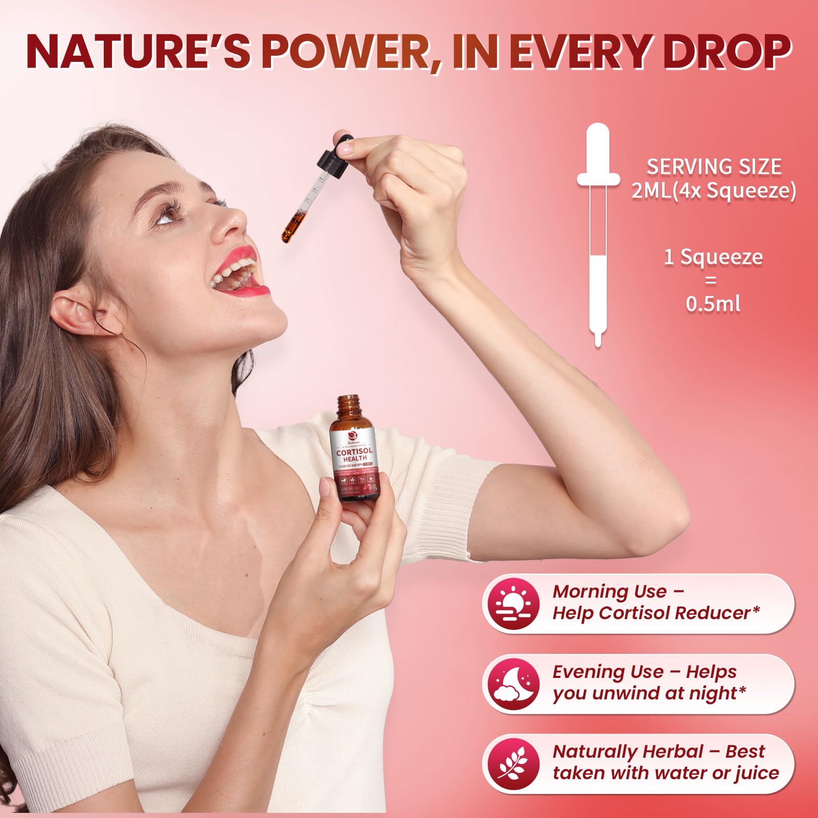 Lukaree Cortisol Drops vegan clean formula bottle label visible