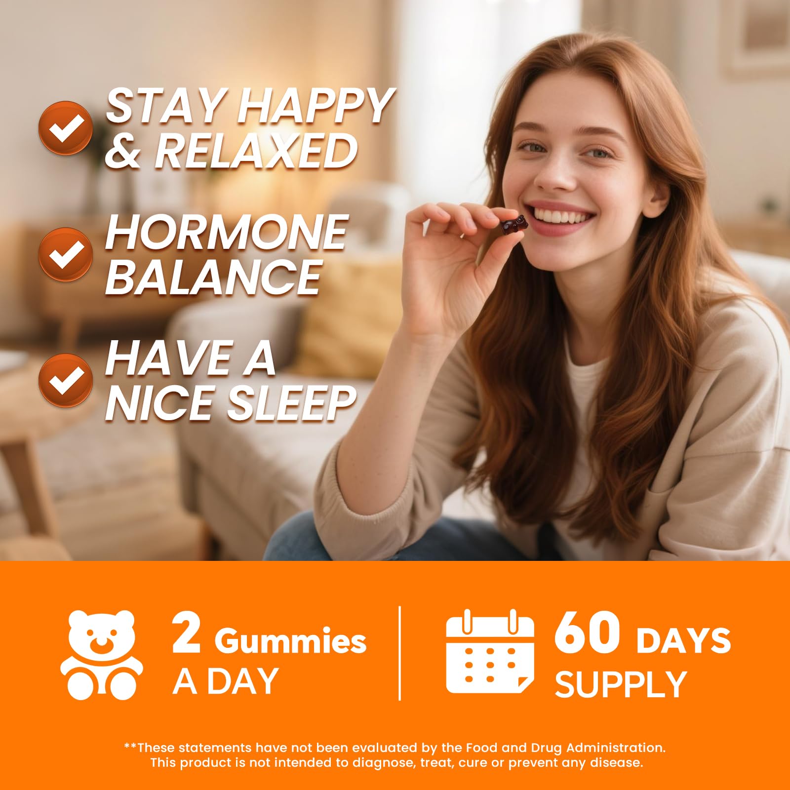 Lukaree Cortisol Supplements vegan label highlights dairy-free, plant-based gummies