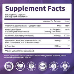 Lukaree Kava capsules with L-Theanine suggesting combined calm and focus