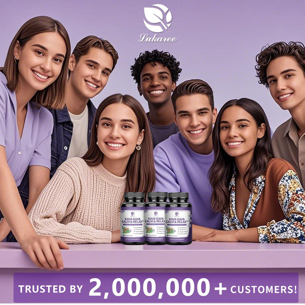 Lukaree Kava label emphasizing vegan, sugar-free ingredients