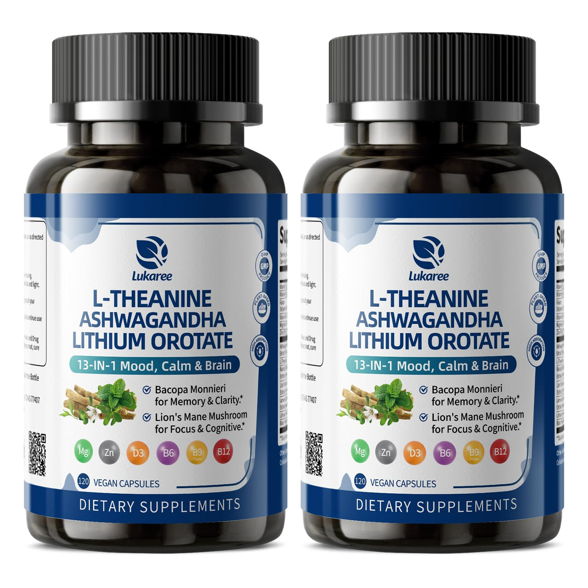Lukaree Lithium Orotate bottle on display for daily mood support