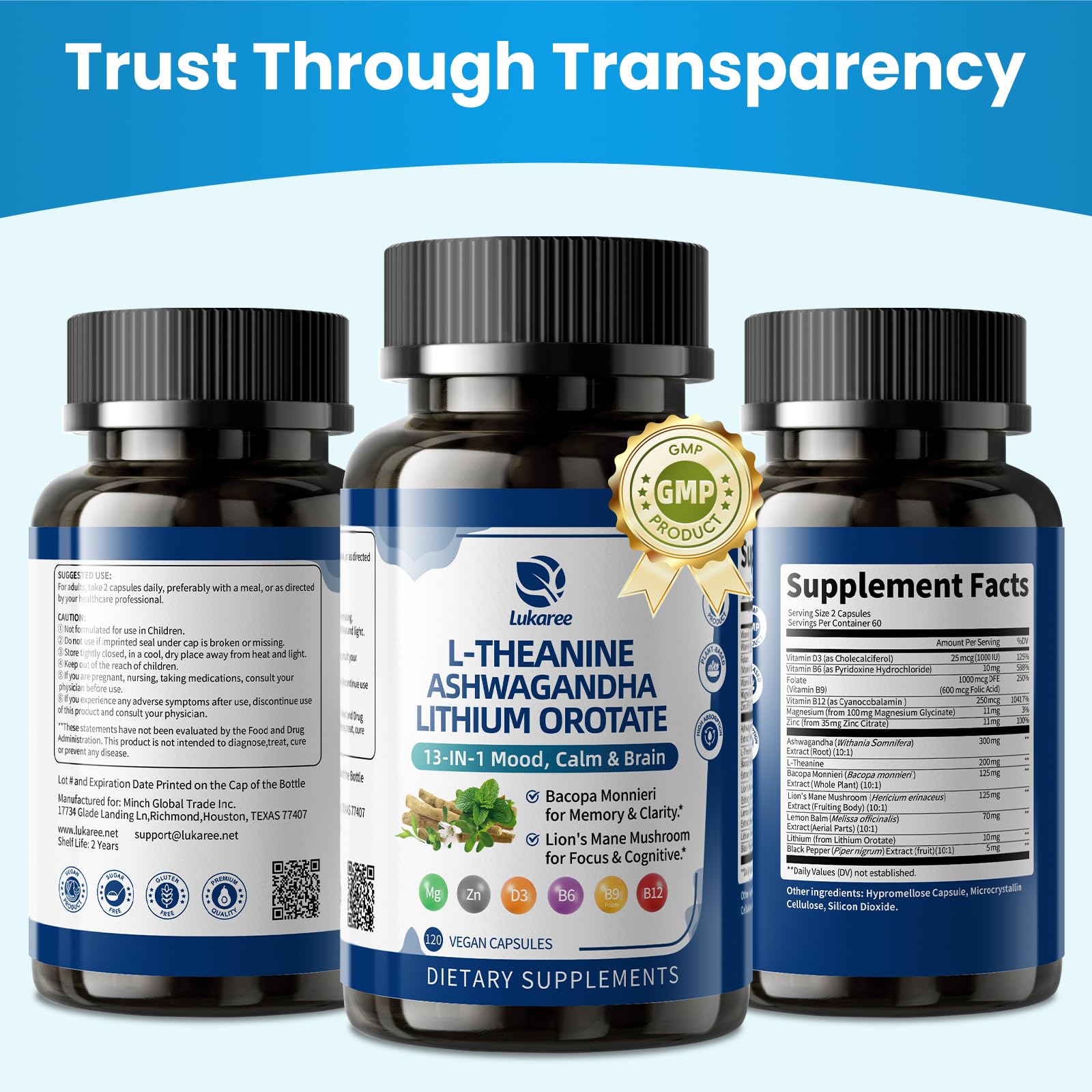 Lukaree Vegan capsule packaging emphasizing clean, additive-free daily use