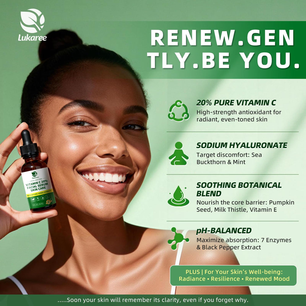 Lukaree Vitamin C serum texture close-up for smooth application.