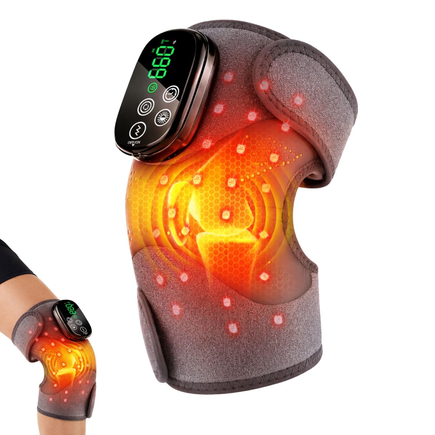 Lullapad infrared knee massager with heat for soothing knee comfort