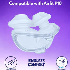 Lullapad official compatible AirFit P10 cushion demonstrates seamless mask integration