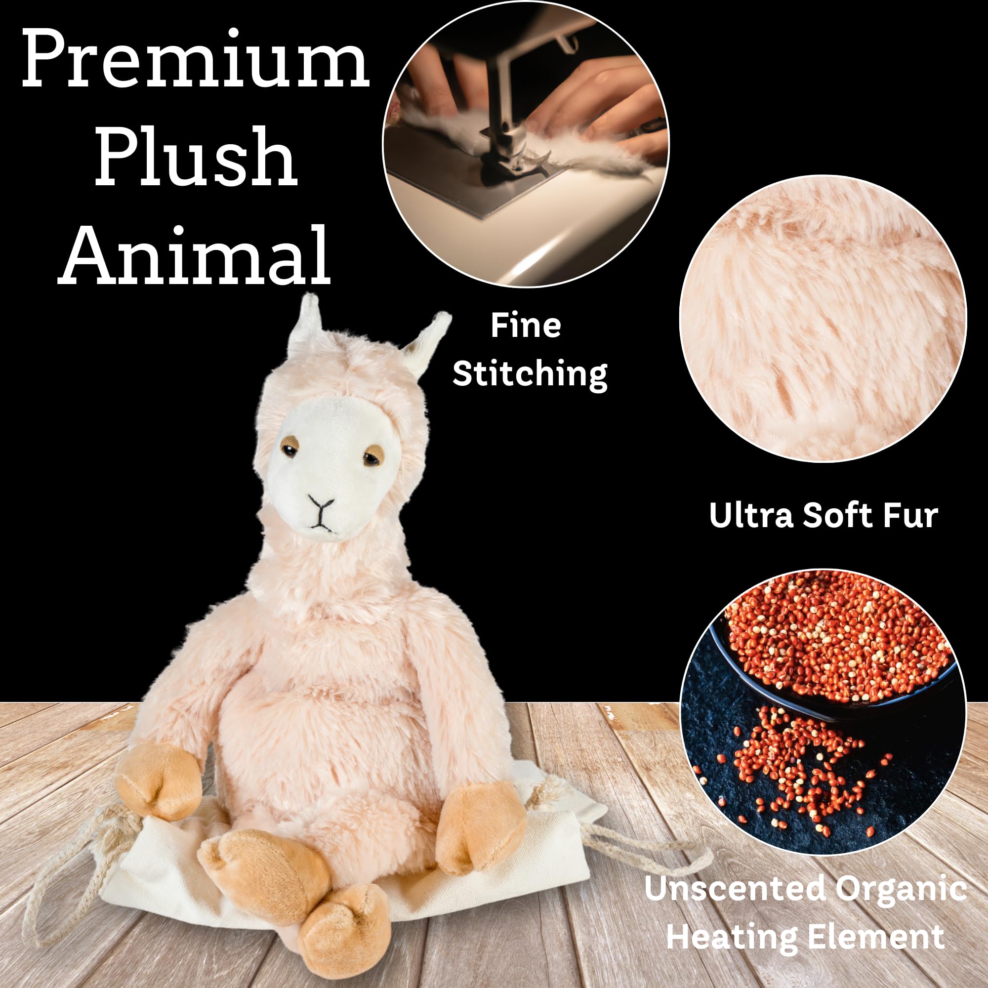 lulumaia Microwavable plush fabric delivers soothing heat for calm evenings.