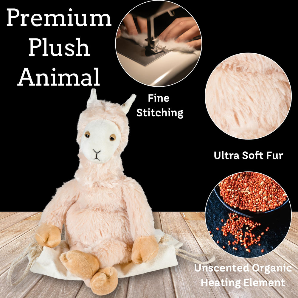 lulumaia Microwavable plush fabric delivers soothing heat for calm evenings.