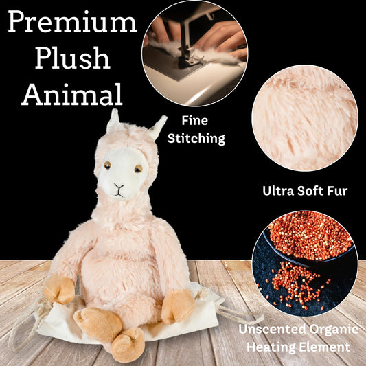 lulumaia Microwavable plush fabric delivers soothing heat for calm evenings.