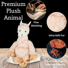 lulumaia Microwavable plush fabric delivers soothing heat for calm evenings.