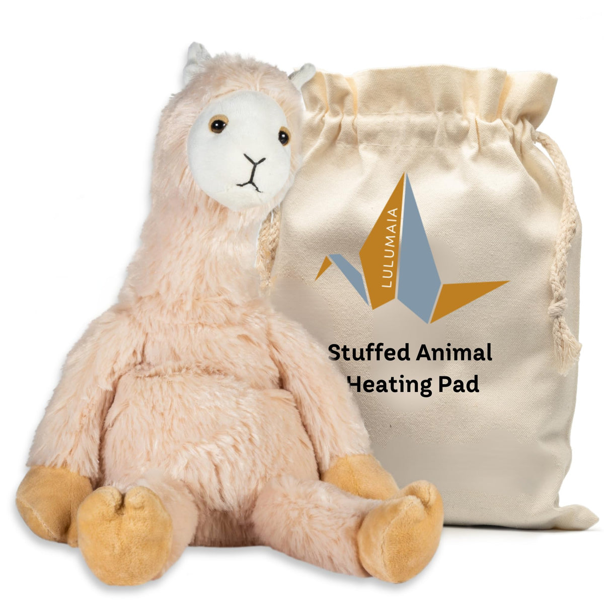 lulumaia Sleepy Lama heating pad offers cozy warmth for cramps and comfort.