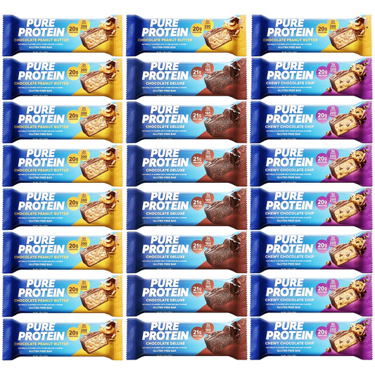 Lulurose Pure Protein Bar, chocolate peanut butter pack, convenient pre-workout energy on the go.