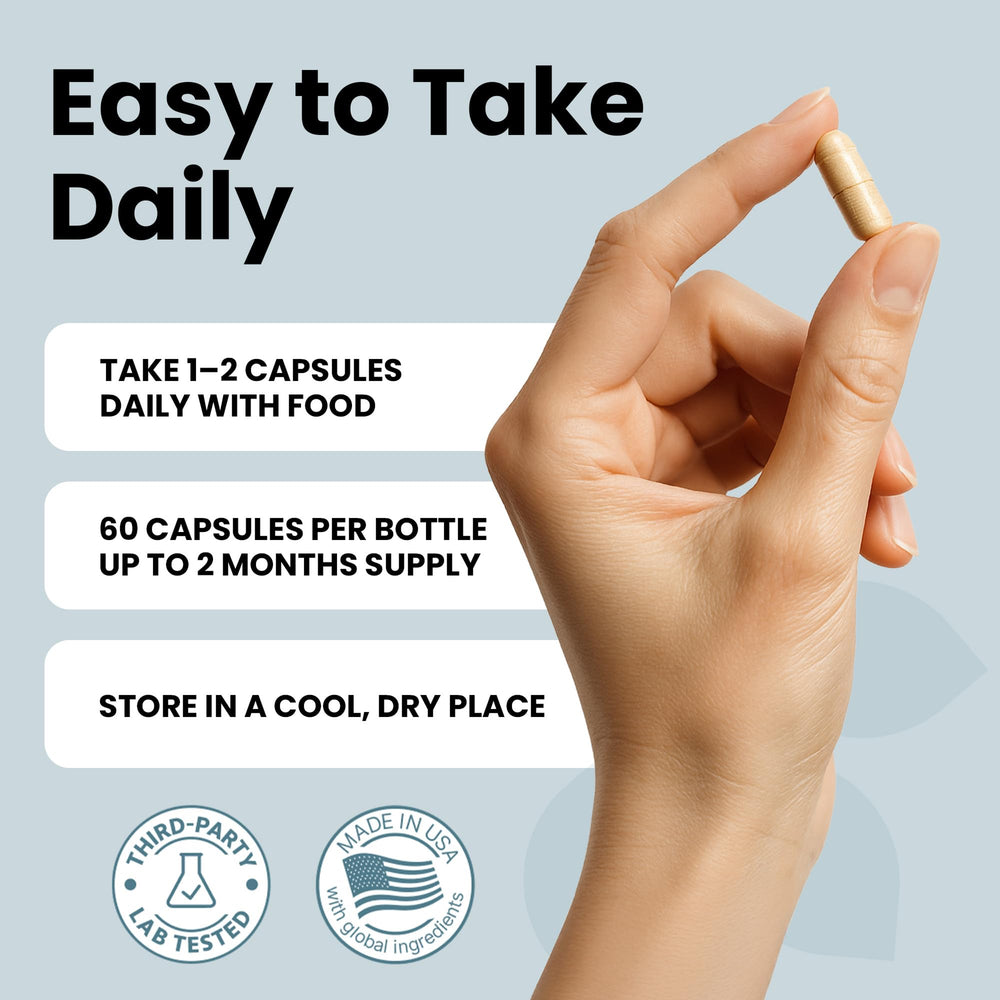 Luma NAC 600 mg capsules serving suggested for daily routine.