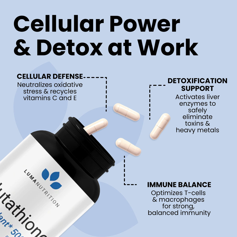 USA-made seal signals quality from a veteran-owned brand for Luma glutathione.