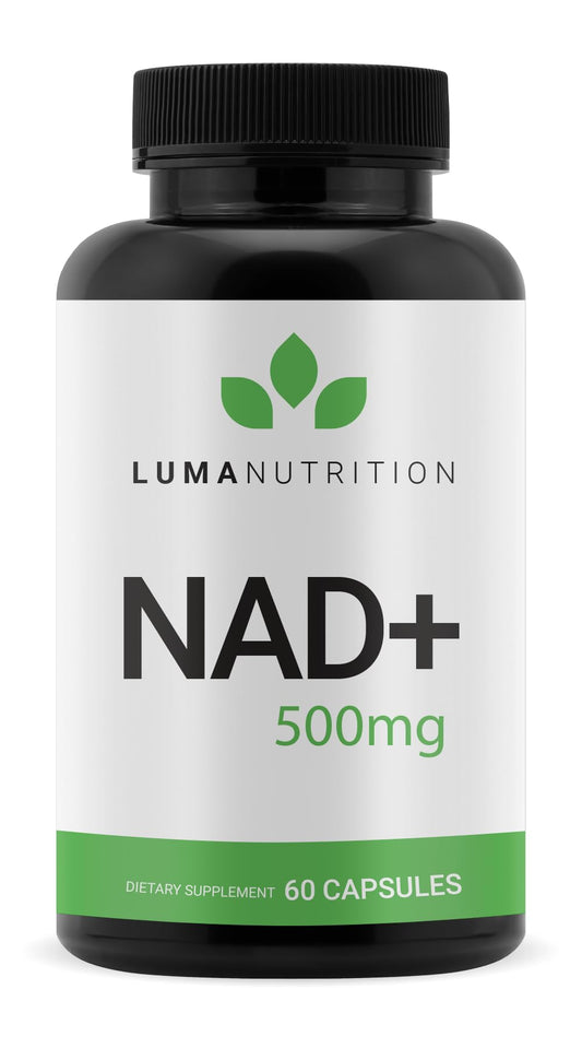 Luma Nutrition NAD+ 1000mg bottle for everyday energy support.