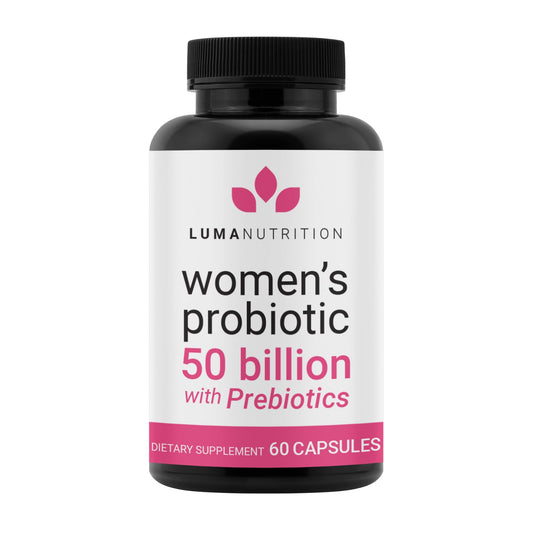 Luma Nutrition Probiotics for Women bottle with 50B CFU for digestive balance