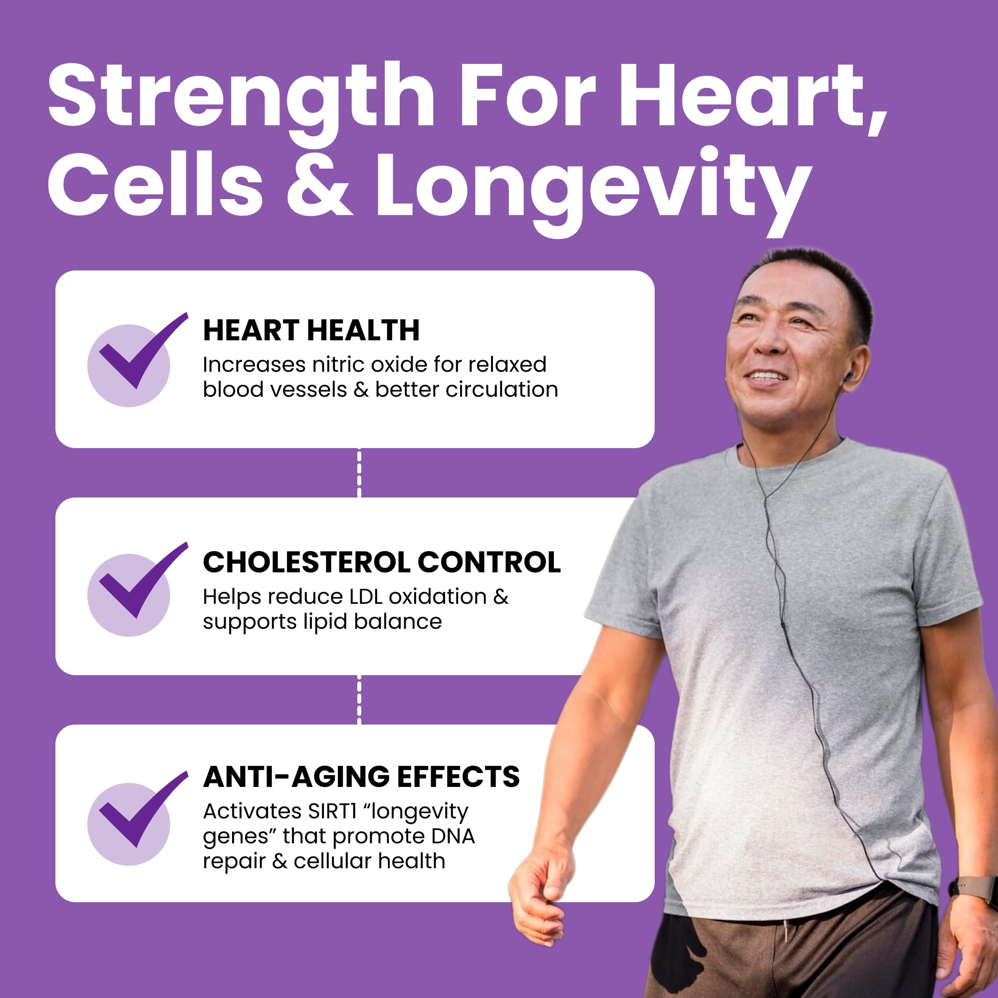 Luma Nutrition resveratrol capsules close-up highlighting easy daily intake.
