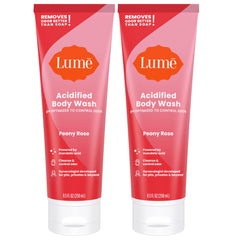 Lume Acidified Body Wash Peony Rose bottle for long-lasting odor control.