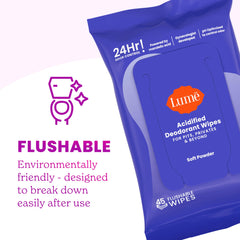 Flushable and environmentally friendly packaging for easy disposal.