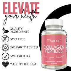 Lumen Naturals packaging displays gluten-free mark for dietary choice.