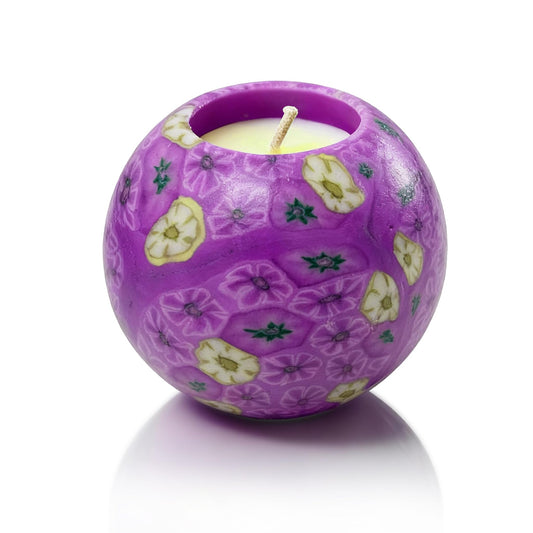 LumeTon handmade spherical candle design creates a stylish centerpiece and warm ambiance.