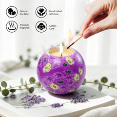 LumeTon natural soy wax candle delivers a clean burn with a delicate floral-fruity aroma.