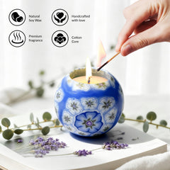 LumeTon Alan's Candle showcases natural soy wax for a clean, even burn.